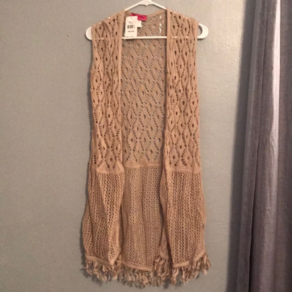 Taupe Demanding by SayWhat vest size Medium